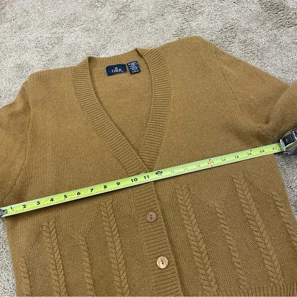 OBR Vintage Lambswool Angora Rabbit hair Crop Cardigan Sweater Made in Hong Kong - Picture 10 of 13